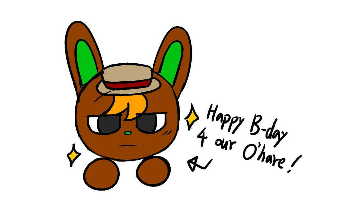 A photo of O'Hare the brown rabbit